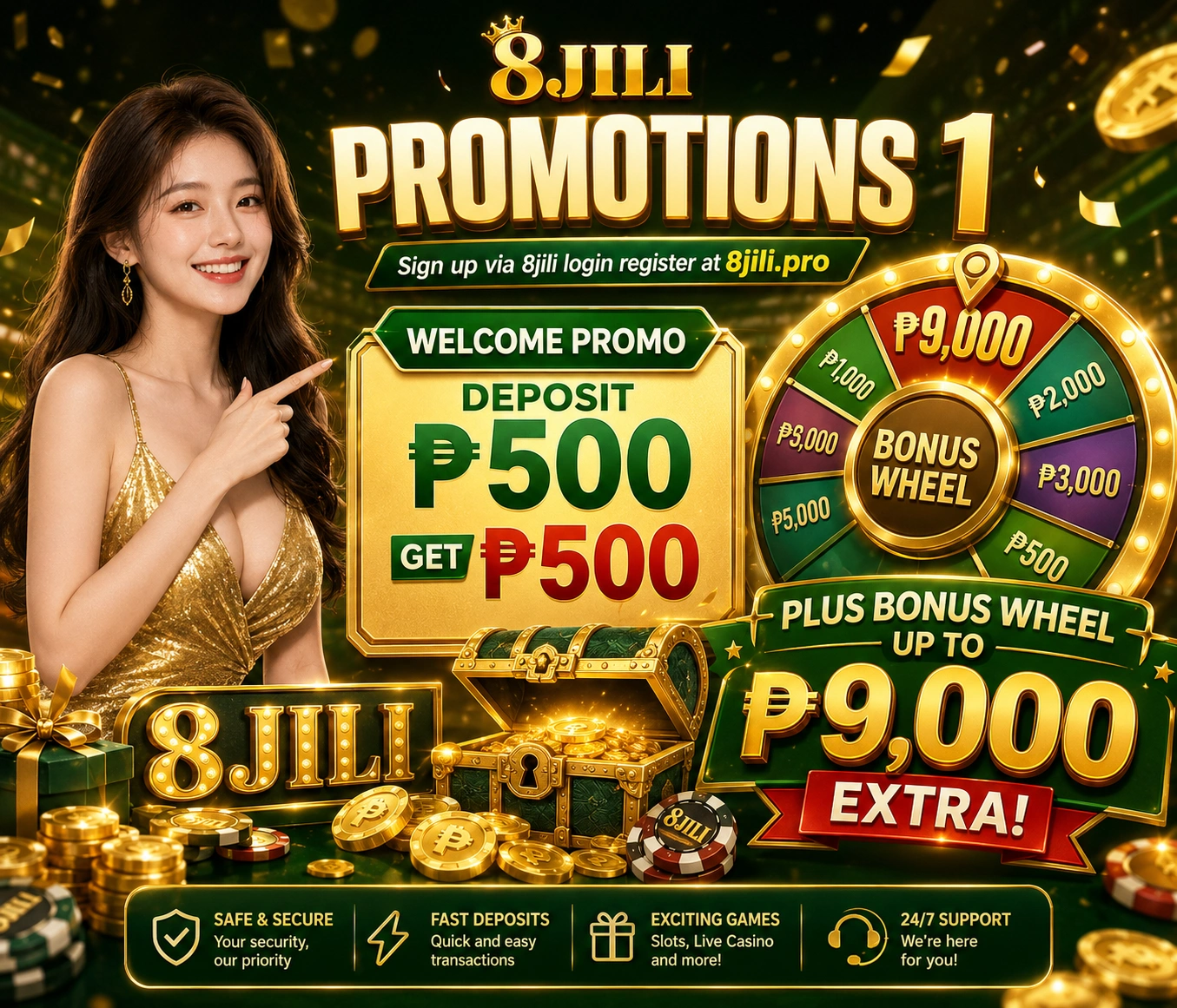 8Jili casino promotion banner